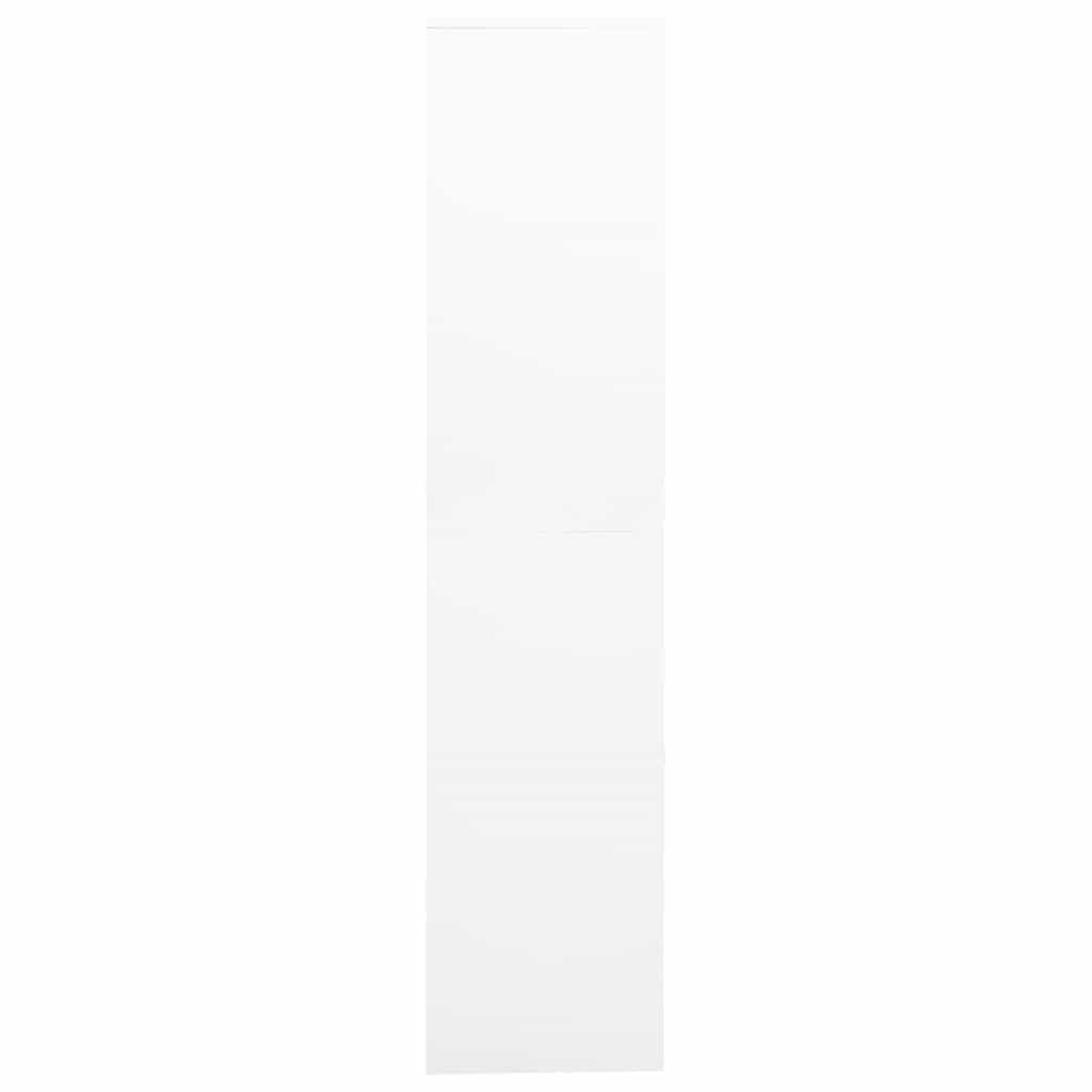Armario de oficina acero blanco 90x40x180 cm, 4 puertas vidrio