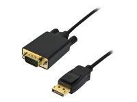 Câble DisplayPort mâle VGA mâle MCL 1.5m avec double blindage anti-interférence