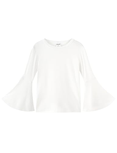 Noomelfish Girls Long Bell Sleeve Top Cute Western Shirts Blouse (5-12 Years)