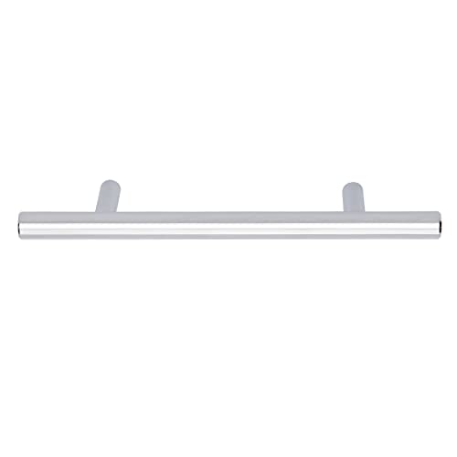Image of South Main Hardware Euro Bar Cabinet Drawer Pull Handle (3 /8 inch Diameter), 5.88 inch Length (3.5 inch Hole Center), Polished Chrome, Mounting Hardware Included, 10-Pack