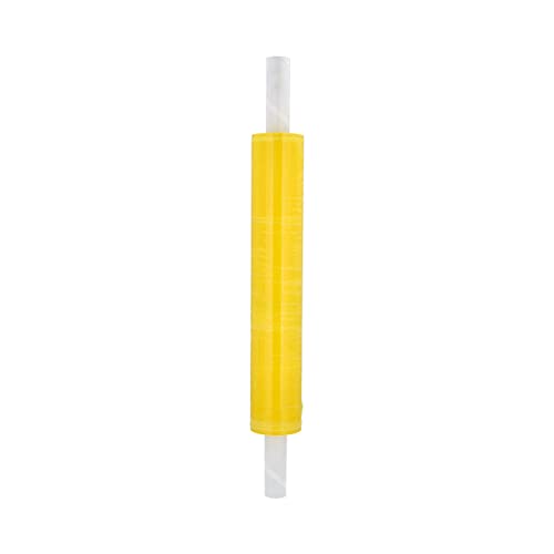 Extended Core Yellow Color Stretch Wrap with Pre-attached Handle 20