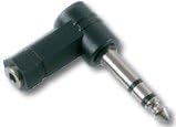 kenable 3.5mm Jack Socket to 6.35mm 1/4 inch Stereo Jack Right Angled Plug Adapter