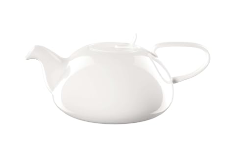 ASA 2016013 Á Table Teekanne mit Sieb, Keramik, weiß glänzend,...