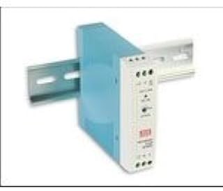 Mean Well MDR-20-24 Single Output DIN Rail Power Supply 24V 1A 24W, Adjustable Output, Universal AC Input, DC OK Signal, Free air Cooling, Input: 85~264 VAC, 120~370 VDC