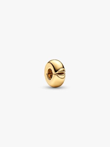 Charm de plata de ley PANDORA 763678C00 acabado en oro de dos tonos 7