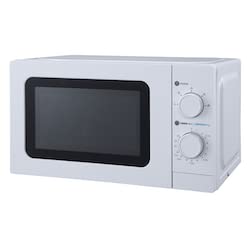 aro Microondas MW 10720, acero (SPCC) / cristal, capacidad de 20 L, 700 W, 230 V, con 5 niveles de potencia y función de descongelación y temporizador, plato y anillo giratorio (ø 25,5 cm), blanco Cover