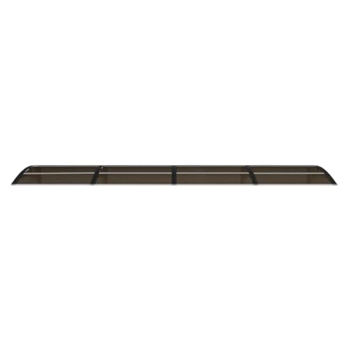 Toit de porte noir 350x75 cm en polycarbonate robuste pour auvent entrée - 4