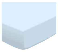 SheetWorld Fitted Bassinet Sheet - Organic Baby Blue Jersey Knit - Solid Colors