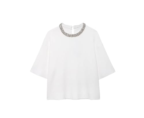 T-shirt d'été manches courtes femme col rond qui reste frais et doux