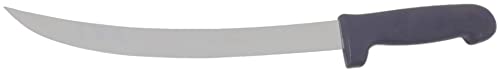 12” Cimiter Knife - Cozzini Cutlery Imports - Curved Blade Black Handle Butcher & Meat Knife (Black)