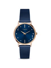 TIMEX Women Stainless Steel Fashion Collection 2 Hands Analogue Blue Dial Coloured Quartz Watch, Round Dial with 32Mm Case Width - Twel15604, Band Color-Blue (B0BYZCH58C) Amazon Price History, Amazon Price Tracker
