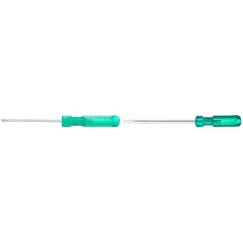Image of Taparia 912 Steel (3.5 x 0.5mm) Flat Tip Screw Driver (Green and Silver)