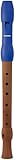 Madera de peral HOHNER Alegra Line - Flauta dulce (alemán, 3 piezas), color azul