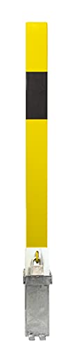 Yellow Removable Parking & Security Post, Heavy Duty, Easy to Ins...