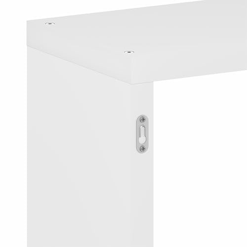Furinno Cubicle Floating Shelves for Wall, Cube Wall Shelf, Extra Thick Wall Mounted Book Shelf, Single, 16" x 16" x 9.8", for Bathroom, Bedroom, Living Room, White - image 5