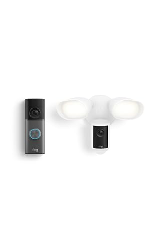 Ring Wired Doorbell Pro (newest model) with Floodlight Cam Pro (newest model), white