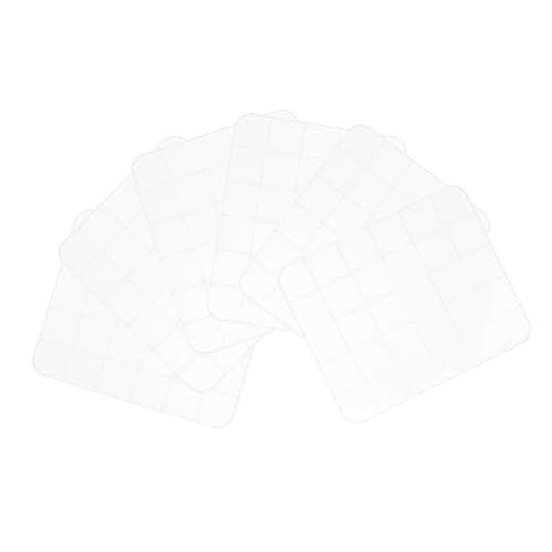 DOITOOL 6 Pack Stamping Blocks Acrylic Sturdy Stamp Blocks for DIY Card Making Notebooks Comfortable Grip and Grid