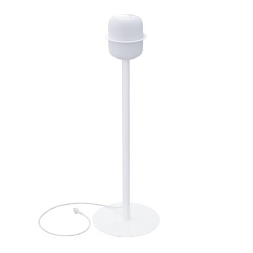 Play With NoBox - Speaker Stand for Apple HomePod Generation 1 and 2, Powder-Coated Steel Homepod Stand with Built-in Cable Management, 37-Inch Height (White Single)