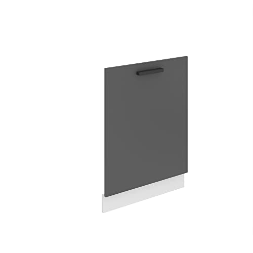 BELINI | Habillage de Porte Lave Vaisselle | Meuble Lave Vaiselle I Accessoire pour Lave-Vaisselle Cuisine | 1,6 x 60 x 71,5 cm I Couleur: Argent Mat