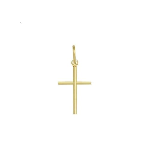 Cordão Corrente Veneziana 60cm Pingente Cruz Crucifixo Banhado Ouro18k