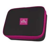 Estojo Escolar AC BAG Pen 100 Color Fun com 36 Elásticos – 21x15x7 cm – Variações de Cor (Preto + Pink)