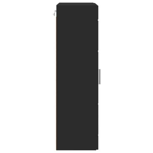 Armario de madera para salon pequeño con amplio almacenamiento negro mate Mangloder de interior 7