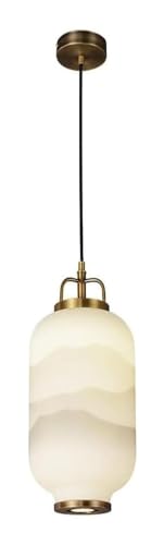 Lustre abat-jour forme cylindre givré anti-éblouissement LED 12W