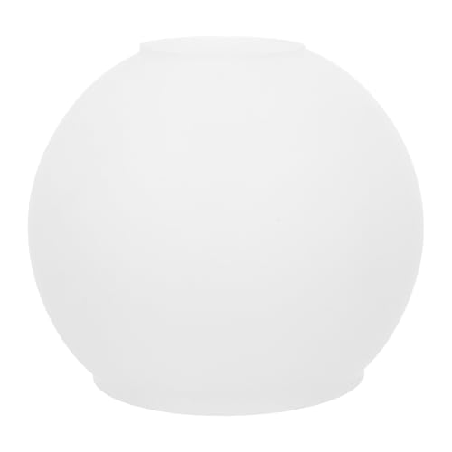 HOUDERCO Paralume in Vetro Smerigliato a Sfera Doppio Foro e Bocca Piatta da 120 MM per Lampada E27, Copertura per Lampadari e Apparecchi di Illuminazione a Sospensione