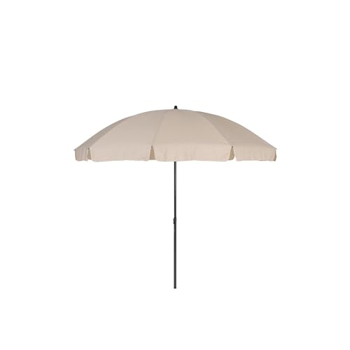 greemotion Sonnenschirm 3m mit UV-Schutz - Balkonschirm in Beige-Grau - Gartenschirm knickbar - Terrassenschirm rund - Outdoor-Schirm für Balkon, Terrasse & Garten, 240 x 240 x 238 cm