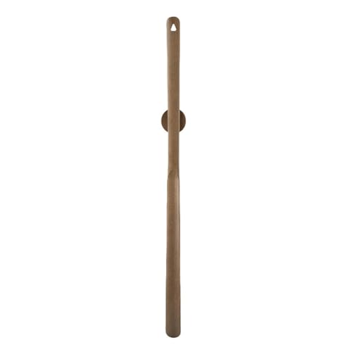 NOVOLAN Extra Long Shoe Horn 75cm Solid Wood Magnetic Shoehorn for Seniors Pregnancy No Bend Shoe Helper Easy On/Off Protects Shoes Convenient Magnetic Storage Hanging Hole (Walnut color)