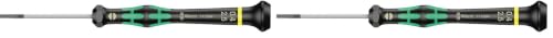 Image of Wera 05117994001 Kraftform Micro 2035 Slotted Electronics Precision Screwdriver, 2.5mm Head, 50mm Blade Length (Pack of 2)