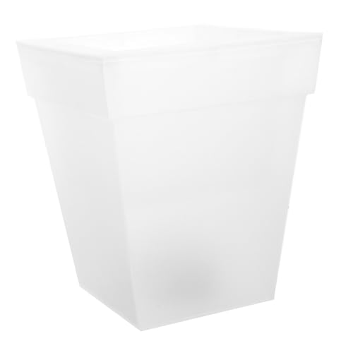 Toyvian Fioriera Ad Energia Solare Luce Bianca, Vaso Luminoso in Plastica Per Giardino e Balcone, Decorazione Cortile Esterno Atmosfera Luminosa