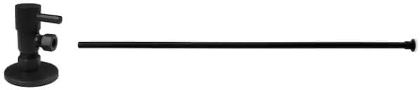 212 Main Toilet Kit with Round Angle Stop, Matte Black