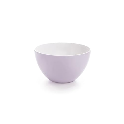 Qdesign - Salatsch&uuml;ssel in 24cm aus Melamin - Neutrales & Gesundes Material - Stapelbares Design - Ideal f&uuml;r Pasta, Salate, Brotbacken, Backen - Lavendel