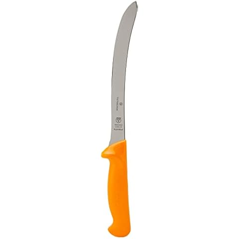 Victorinox Swibo Fischmesser, Filetiermesser, Extra Scharfe Klinge, Signalfarbe, Sicherheitsgriff, Spülmaschinenfest, Schwarz, 20 cm Cover