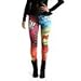 Multicolor Pop Art Graphic Super Hero Leggings for Women