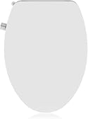 Bidet Toilet Seat for Elongated Toilet – Dual Self-Cleaning Nozzles Non-Electric Toilet Seat Bidet, PP Toilet Seat Cover for Women’s Hygiene, Easy to Install, White