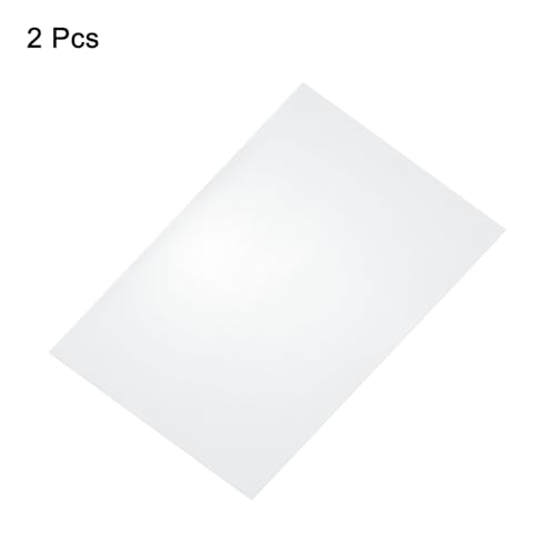 Image of HARFINGTON 2pcs Clear Plastic Sheets 12 inch x 8.3 inch x 0.05 inch Transparent Flexible PVC Sheet Panels with Protective Paper for Signs DIY Display Projects Craft Picture Frames Painting