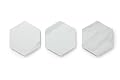 Lucida Surfaces Luxury Vinyl Floor Tiles | Glue Down Adhesive Flooring | 25 Marble and Wood Look Hexagon Shaped Tiles | MosaiCore | 12.25 Sq. Feet