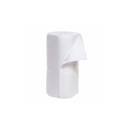Absorbent Roll, Absorbs 46.1 gal. Oil-Based Liquids, White