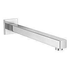 TOSCH Stainless Steel 304 Square Premium Shower Arm for Overhead Showers with FLANGE (15 Inches, Chrome) (Square Shower Arm 15 Inch)