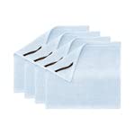 Crafty Cloth 100% Bamboo Cloths 4PCS, Extremely Soft and Gentle Cleansing Clean Ultra-Absorbent Bath Towels with A Hanging Line (Blue, Without Embroidery)