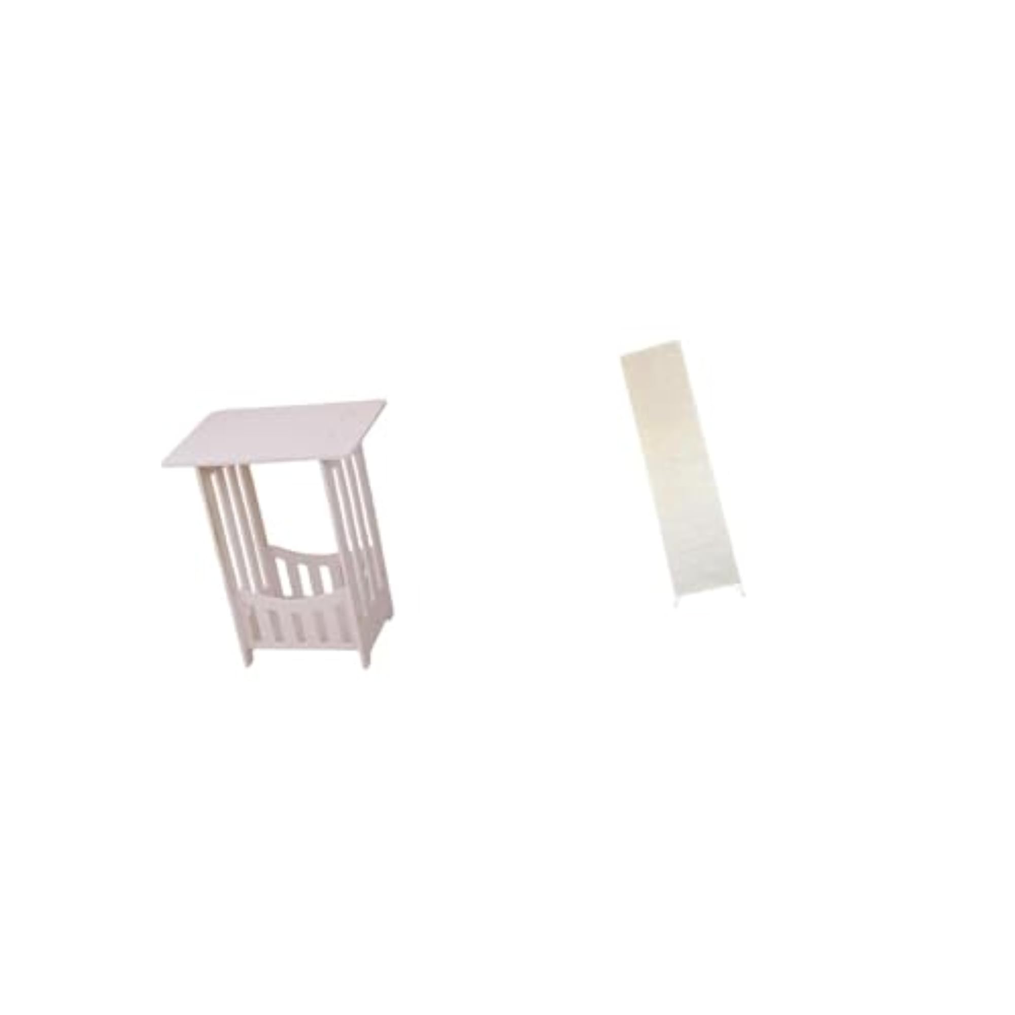 Portable Bedside Table with Cozy Paper Lampshade