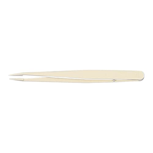EMS 78192-01 Rubis Reinforced Tweezer with Pointed Flat-Contact Tip, Style K7, Plastic, 120 mm Length
