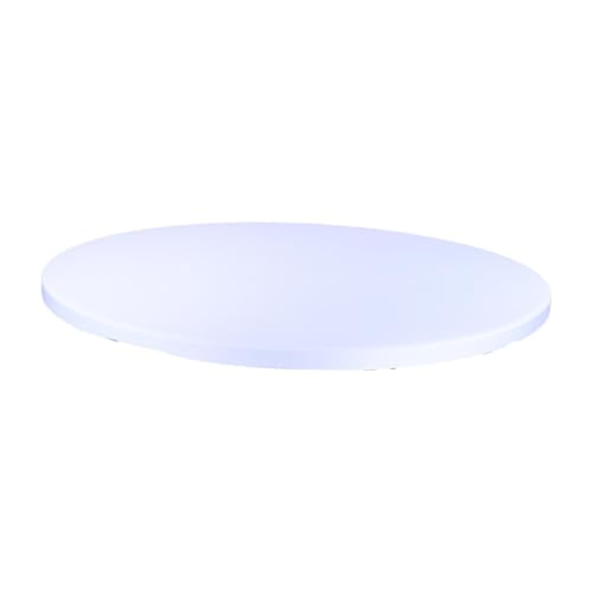 Fitted Round Table Cloth with Elastic Edge, White
