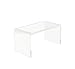 Dollhouse Furniture Tea Coffee Table 1:12 Scale Miniature Clear Acrylic Table Modern Waterfall Minimalist Style Accessories Mini Rectangle Transparent Ornament Decor Life Scene