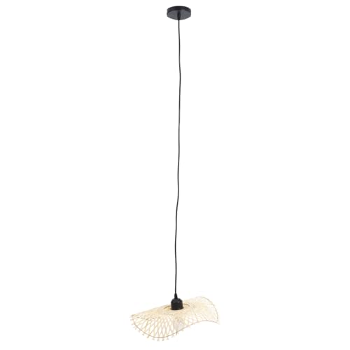 Lustre japonerie en rotin tressé main au design créatif durable