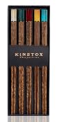 Jiaoshou Pan 10 Paires Baguettes Chinoises en Fibre de Verre, Lavables au Lave-Vaisselle et Réutilisables, Baguettes Japonaises, Baguette Noires 24CM pour Maison Cuisine Hôtel (Bois de Wengé)
