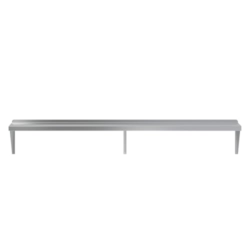 Image of AmGood 12 inch x 72 inch Stainless Steel Wall Shelf | Appliance & Equipment Metal Shelving | Kitchen, Restaurant, Garage, Laundry, Utility Room | Heavy Duty | Squared Edge | NSF Certified