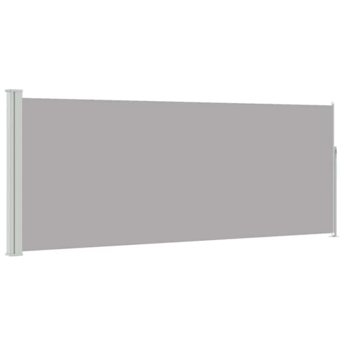 vidaXL Seitenmarkise 120x300cm Grau Sichtschutz Windschutz Sonnenschutz Balkon